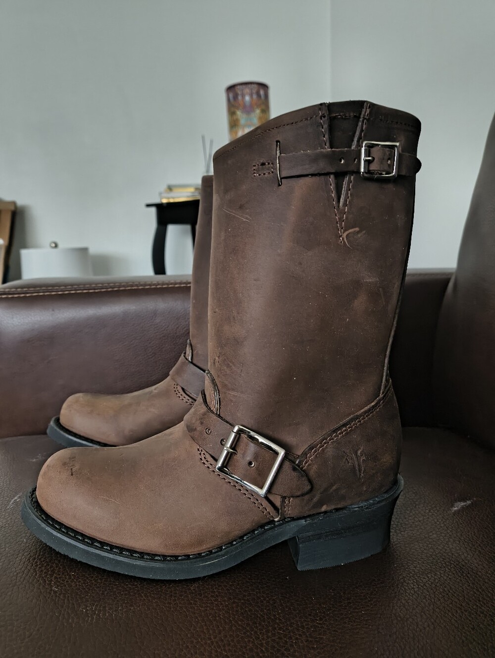 Frye 12R Engineer Boots, Gaucho, Size 5.5, New Without Box